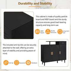 Bellemave® Elegant Shoe Cabinet with Adjustable Shelves and Solid Wood Legs - Bellemave