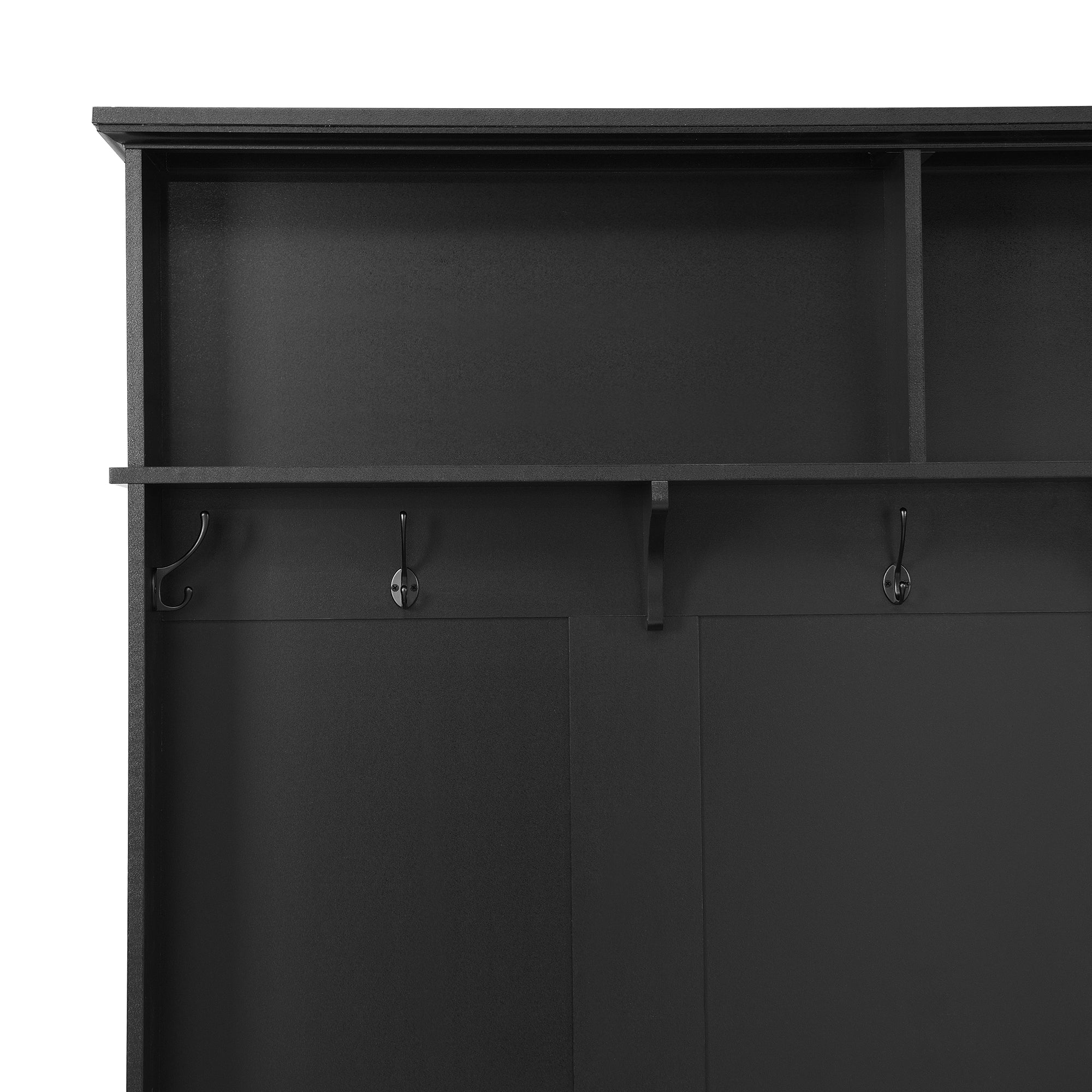 Bellemave® Entryway Cabinet with Widen Mudroom Bench ，Black，sit and change shoes，Everyone - Bellemave