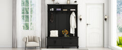 Bellemave® Entryway Cabinet with Widen Mudroom Bench ，Black，sit and change shoes，Everyone - Bellemave
