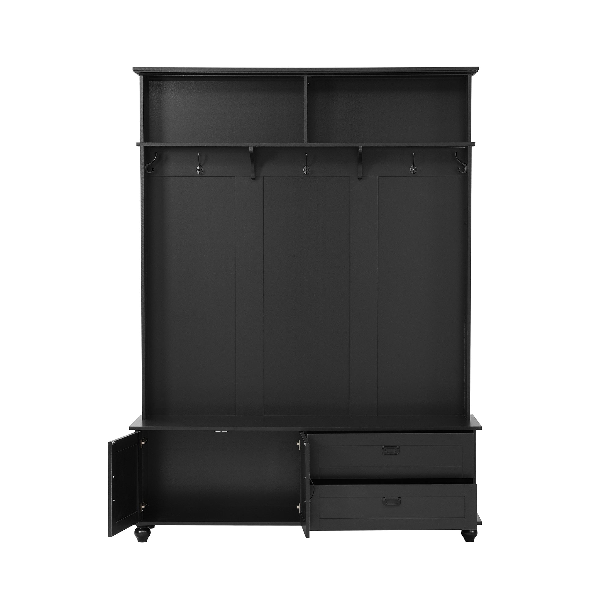 Bellemave® Entryway Cabinet with Widen Mudroom Bench ，Black，sit and change shoes，Everyone - Bellemave