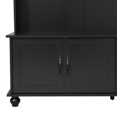 Bellemave® Entryway Cabinet with Widen Mudroom Bench ，Black，sit and change shoes，Everyone - Bellemave
