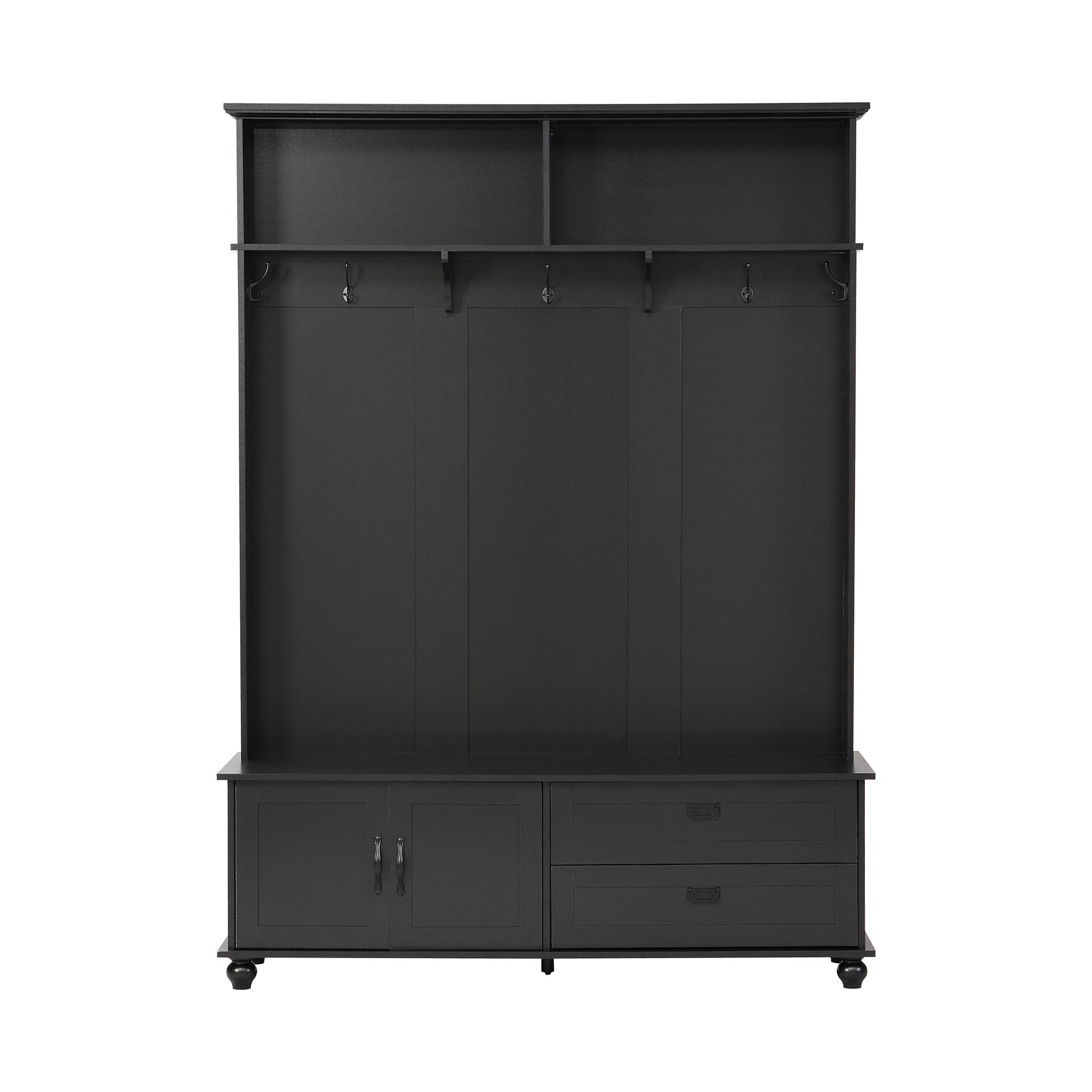Bellemave® Entryway Cabinet with Widen Mudroom Bench ，Black，sit and change shoes，Everyone - Bellemave