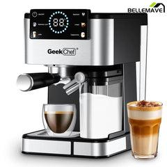Bellemave® Espresso Coffee Maker for Home - 20 Bar Coffee Maker with Automatic Milk Frother,TouchScreen,ESE POD & Instant Heating - Bellemave