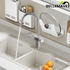 Bellemave® Extendable Bathroom Faucet, Kitchen and Sink Mixer Tap, Modern Faucet with Soap Holder - Bellemave