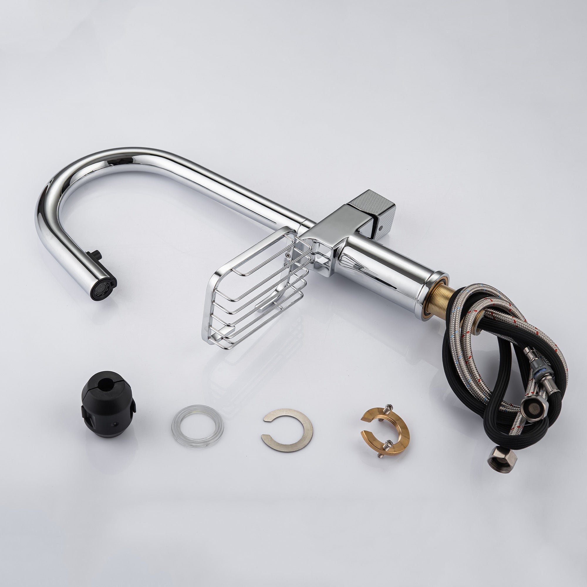 Bellemave® Extendable Bathroom Faucet, Kitchen and Sink Mixer Tap, Modern Faucet with Soap Holder - Bellemave