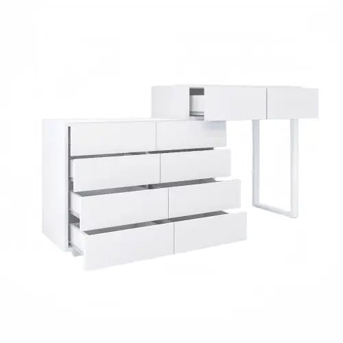 Bellemave® Extended Desktop 10 Drawers Chest of Drawer without Handle - Bellemave