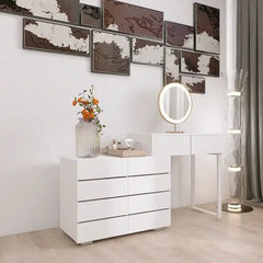 Bellemave® Extended Desktop 10 Drawers Chest of Drawer without Handle - Bellemave