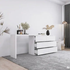 Bellemave® Extended Desktop 6 Drawers Chest of Drawer without Handle - Bellemave