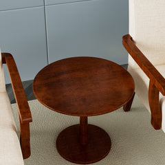Bellemave® Fabric Accent Arm Chair Set of 2 with Round Wood Table - Bellemave