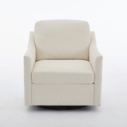 Bellemave® Fabric Swivel Rotating Accent Chair with USB and Magazine Book Bag - Bellemave