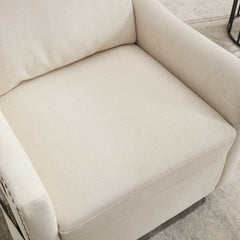 Bellemave® Fabric Swivel Rotating Accent Chair with USB and Magazine Book Bag - Bellemave