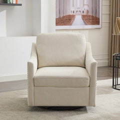Bellemave® Fabric Swivel Rotating Accent Chair with USB and Magazine Book Bag - Bellemave