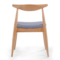 Bellemave® Fabric with Oak Finish Dining Chairs, 2 - Pcs Set - Bellemave