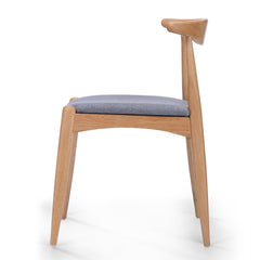 Bellemave® Fabric with Oak Finish Dining Chairs, 2 - Pcs Set - Bellemave