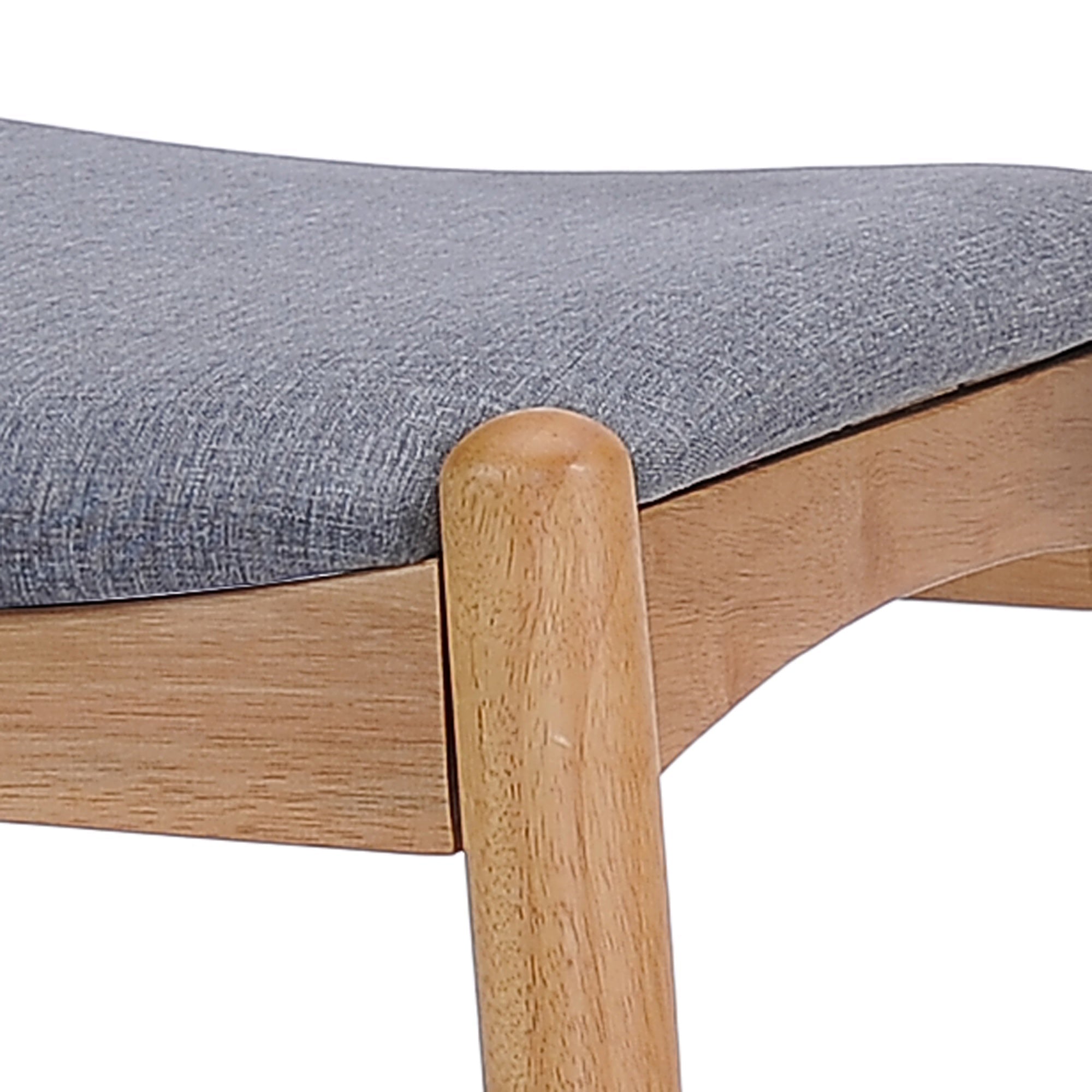 Bellemave® Fabric with Oak Finish Dining Chairs, 2 - Pcs Set - Bellemave