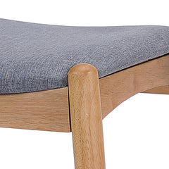 Bellemave® Fabric with Oak Finish Dining Chairs, 2 - Pcs Set - Bellemave
