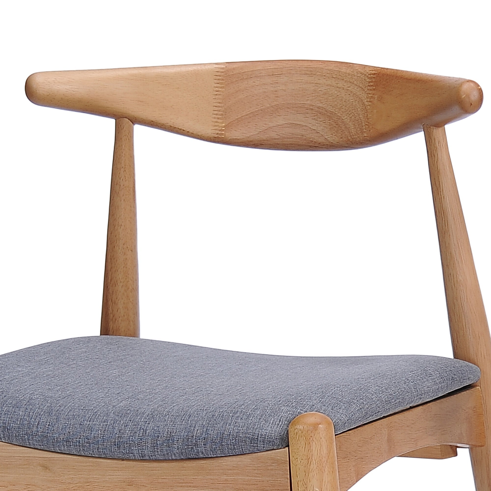 Bellemave® Fabric with Oak Finish Dining Chairs, 2 - Pcs Set - Bellemave