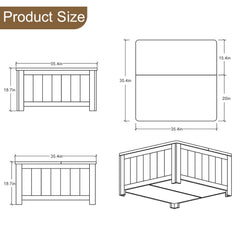 Bellemave® Farmhouse Lift Top Coffee Table with Storage, Charging Station&USB Ports - Bellemave