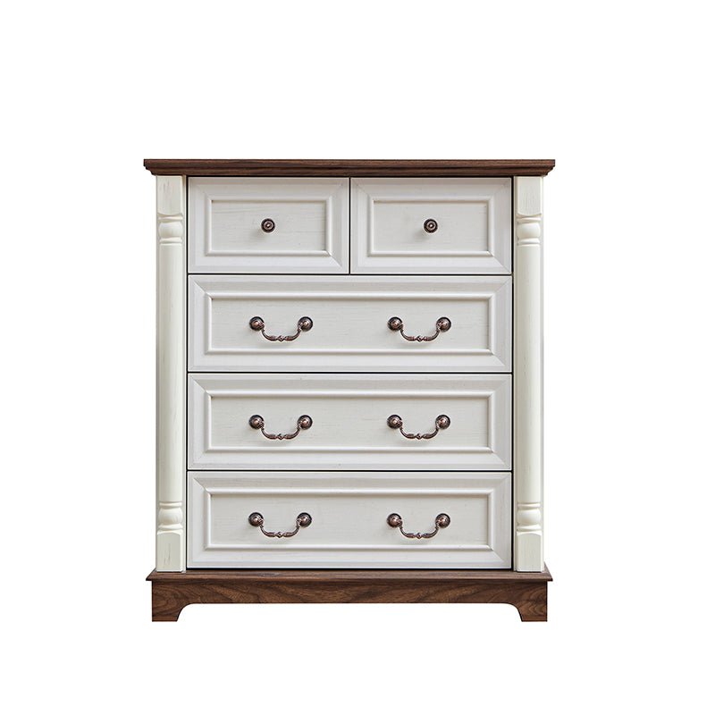 Bellemave® Farmhouse Style 5 Drawer Dresser Chest with Base - Bellemave