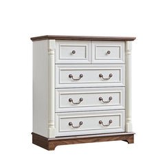 Bellemave® Farmhouse Style 5 Drawer Dresser Chest with Base - Bellemave