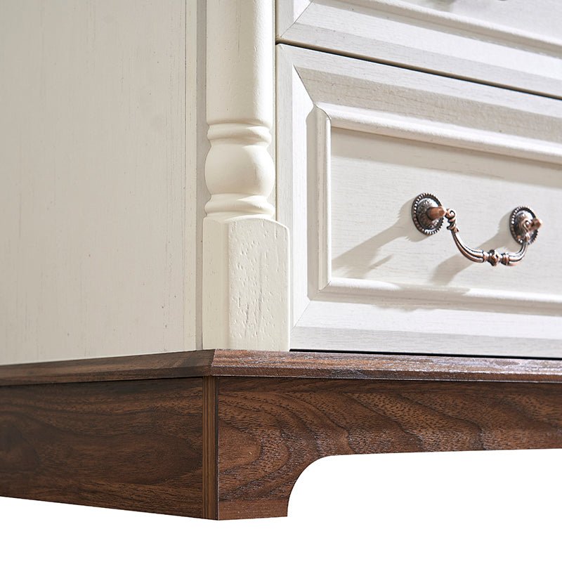 Bellemave® Farmhouse Style 5 Drawer Dresser Chest with Base - Bellemave