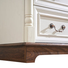 Bellemave® Farmhouse Style 5 Drawer Dresser Chest with Base - Bellemave