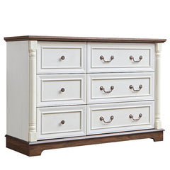 Bellemave® Farmhouse Style 6 Drawer Dresser Chest with Base - Bellemave
