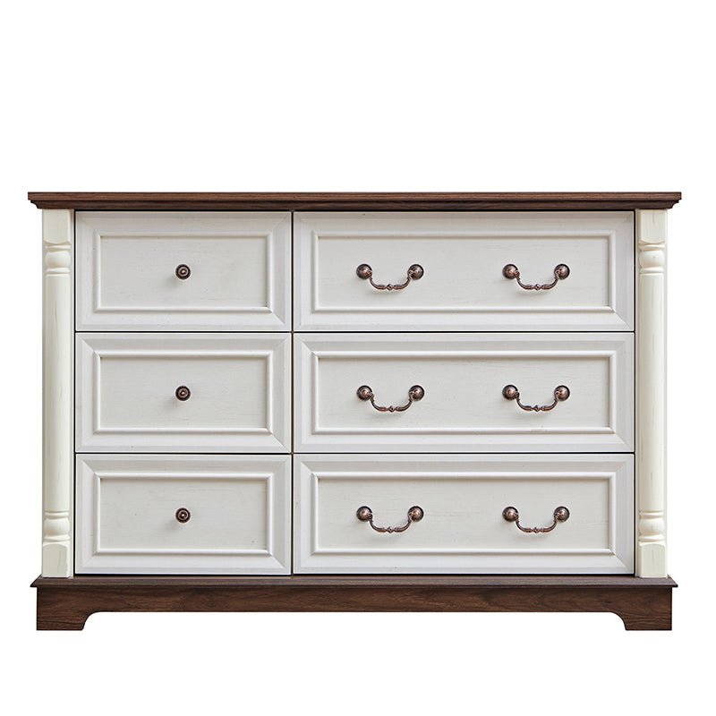 Bellemave® Farmhouse Style 6 Drawer Dresser Chest with Base - Bellemave