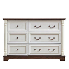 Bellemave® Farmhouse Style 6 Drawer Dresser Chest with Base - Bellemave
