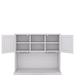 Bellemave® Farmhouse Wine Cabinet with Drawers shelves and cabinets, Buffet Cabinet Wine & Glass Racks - Bellemave