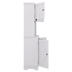 Bellemave® Farmhouse Wine Cabinet with Drawers shelves and cabinets, Buffet Cabinet Wine & Glass Racks - Bellemave