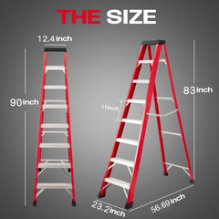 Bellemave® Fiberglass ladder with a tool tray - Bellemave