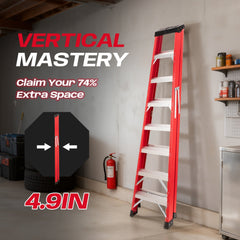 Bellemave® Fiberglass ladder with a tool tray - Bellemave