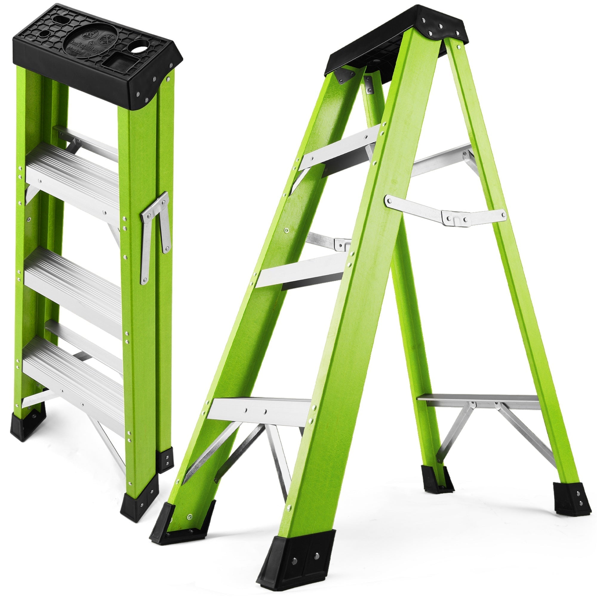 Bellemave® Fiberglass ladder with a tool tray - Bellemave