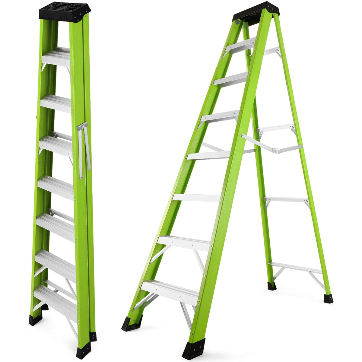 Bellemave® Fiberglass ladder with a tool tray - Bellemave