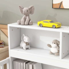 Bellemave® Floor Bed with Bedside Bookcase,Shelves,Guardrails - Bellemave
