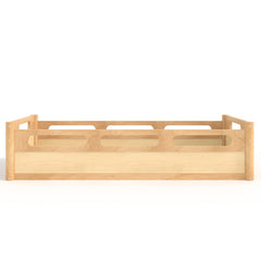 Bellemave® Floor Bed with Full - Length Guardrails, Wood Low Profile Montessori Bed for Bedroom & Nursery, No Box Spring Needed - Bellemave
