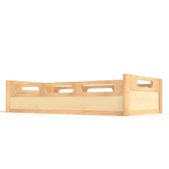 Bellemave® Floor Bed with Full - Length Guardrails, Wood Low Profile Montessori Bed for Bedroom & Nursery, No Box Spring Needed - Bellemave