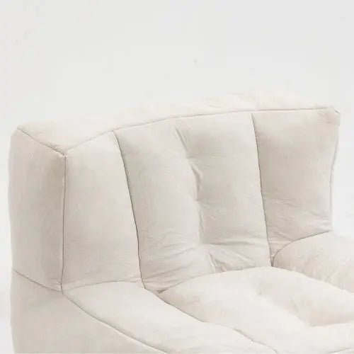 Bellemave® Fluffy Bean Bag Chair with Memory Foam and ottoman - Bellemave