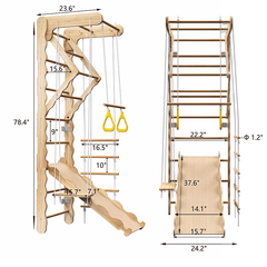 Bellemave® Foldable Indoor Ladder Climbing Gym Climber - Bellemave