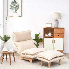 Bellemave® Foldable Reclining Chair with Footstool - Bellemave