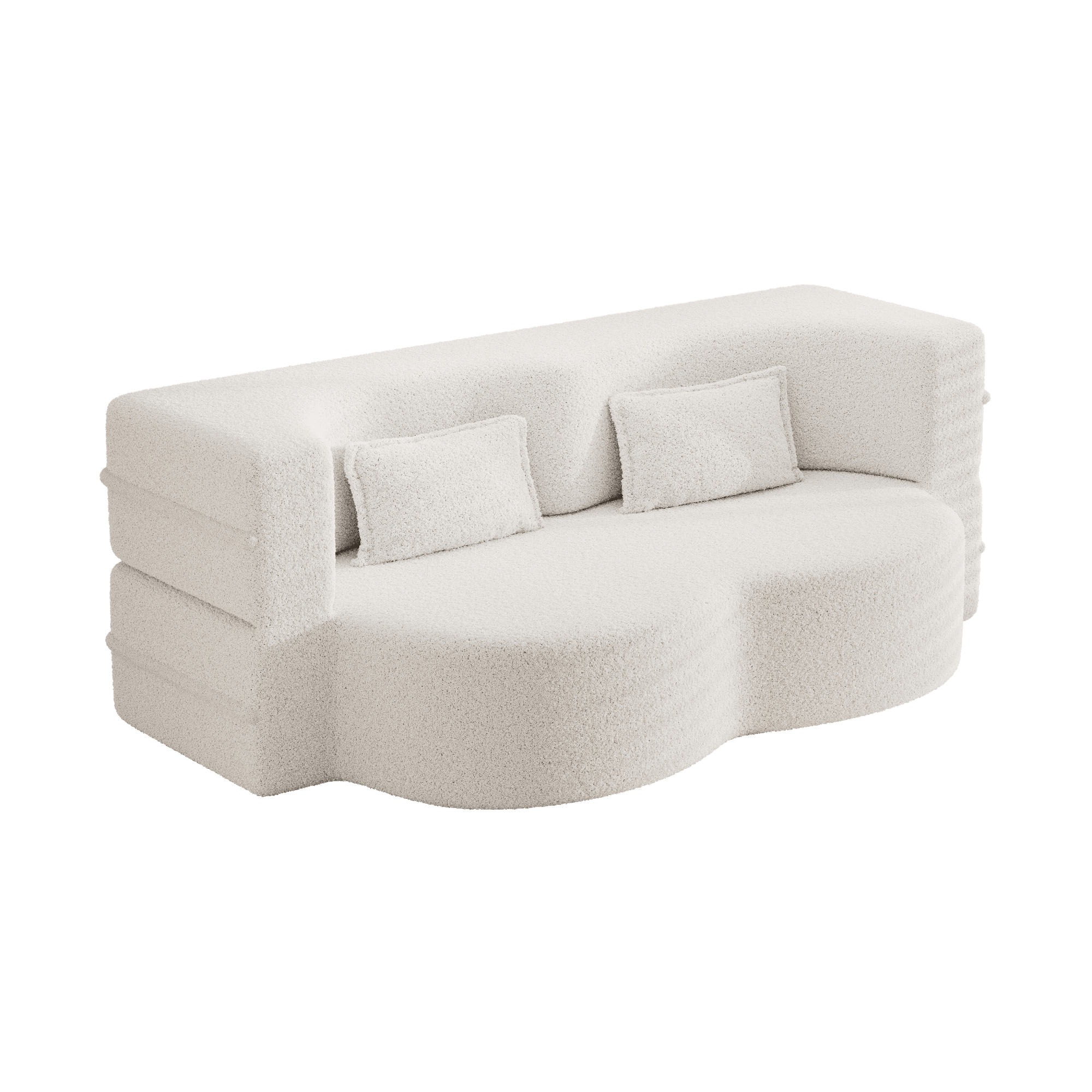 Bellemave® Folding Foam Sofa Bed,15" Full Size Floor Couch,Convertible Sleeper Futon Loveseat Couch for Living Room, Guest Use, Office, Apartmen - Bellemave