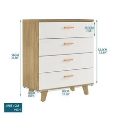 Bellemave® Four Drawer Dresser Cabinet - Bellemave