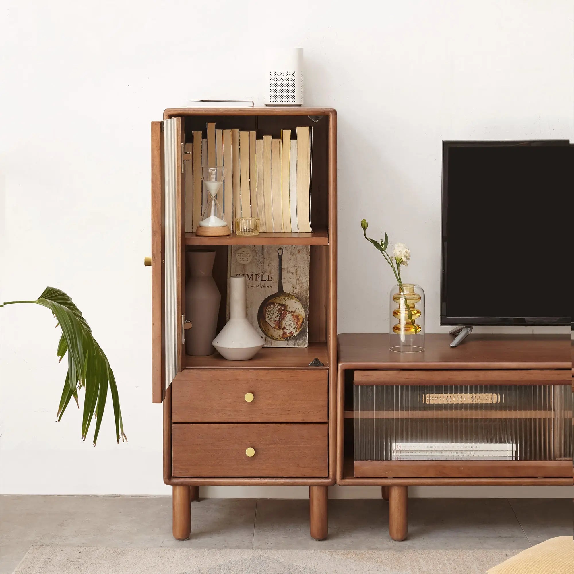 Bellemave® Free - Standing Corner Cabinets Storage Table - Bellemave