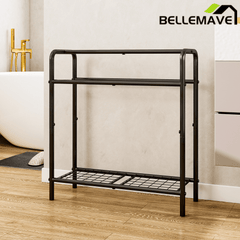 Bellemave® Freestanding 3 Tier Metal Towel Rack Storage Display Rack, Space Saving, for Bathroom, Bedroom & Swimming Pool - Bellemave