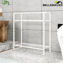 Bellemave® Freestanding 3 Tier Metal Towel Rack Storage Display Rack, Space Saving, for Bathroom, Bedroom & Swimming Pool - Bellemave