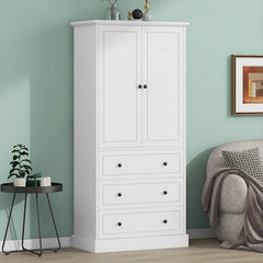Bellemave® Freestanding Bathroom Storage Cabinet with Adjustable Shelves, Doors & 3 Large Drawers - Bellemave