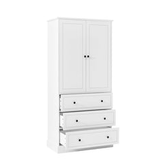 Bellemave® Freestanding Bathroom Storage Cabinet with Adjustable Shelves, Doors & 3 Large Drawers - Bellemave