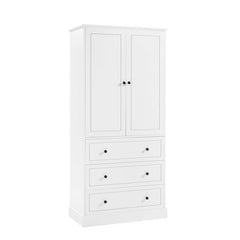 Bellemave® Freestanding Bathroom Storage Cabinet with Adjustable Shelves, Doors & 3 Large Drawers - Bellemave