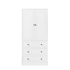 Bellemave® Freestanding Bathroom Storage Cabinet with Adjustable Shelves, Doors & 3 Large Drawers - Bellemave